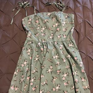 Light Green Floral Dress